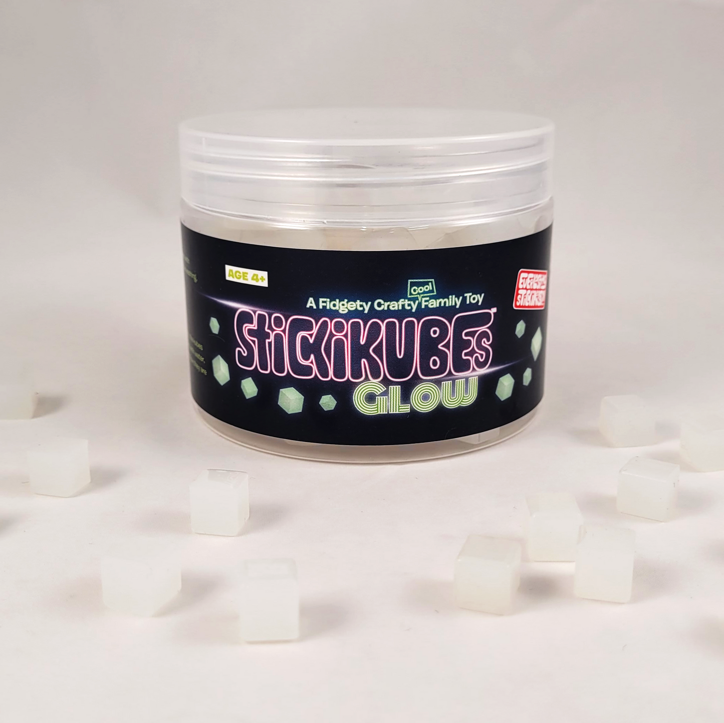 StickiKubes bucket with kubes on table