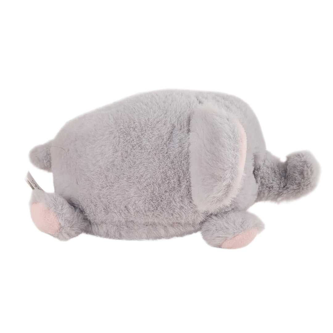 Side of grey elephant plush toy