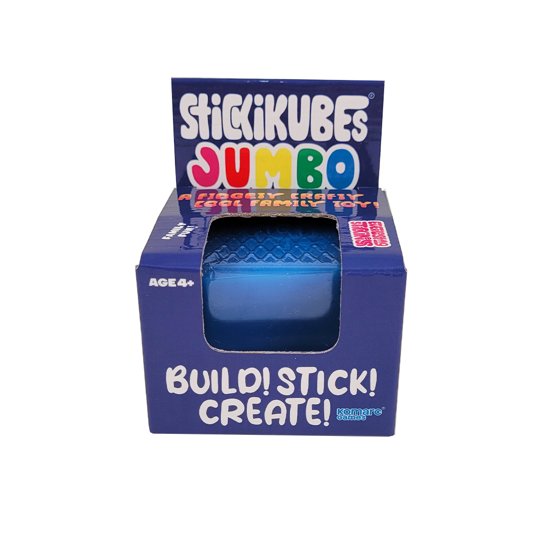 single blue jumbo stickikubes box