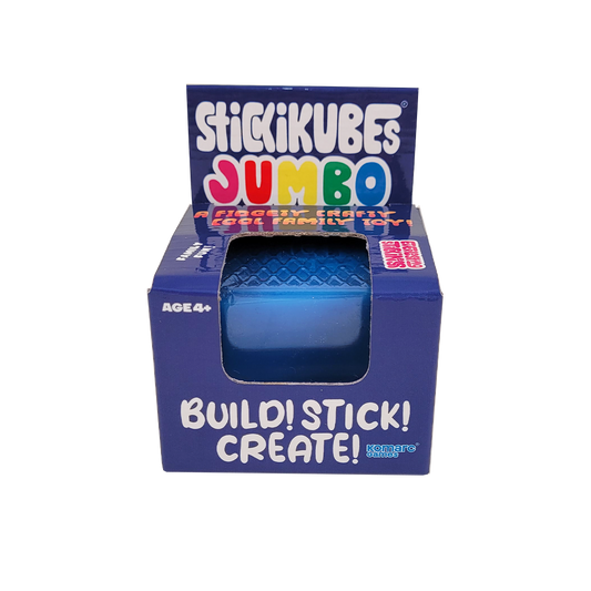 single blue jumbo stickikubes box