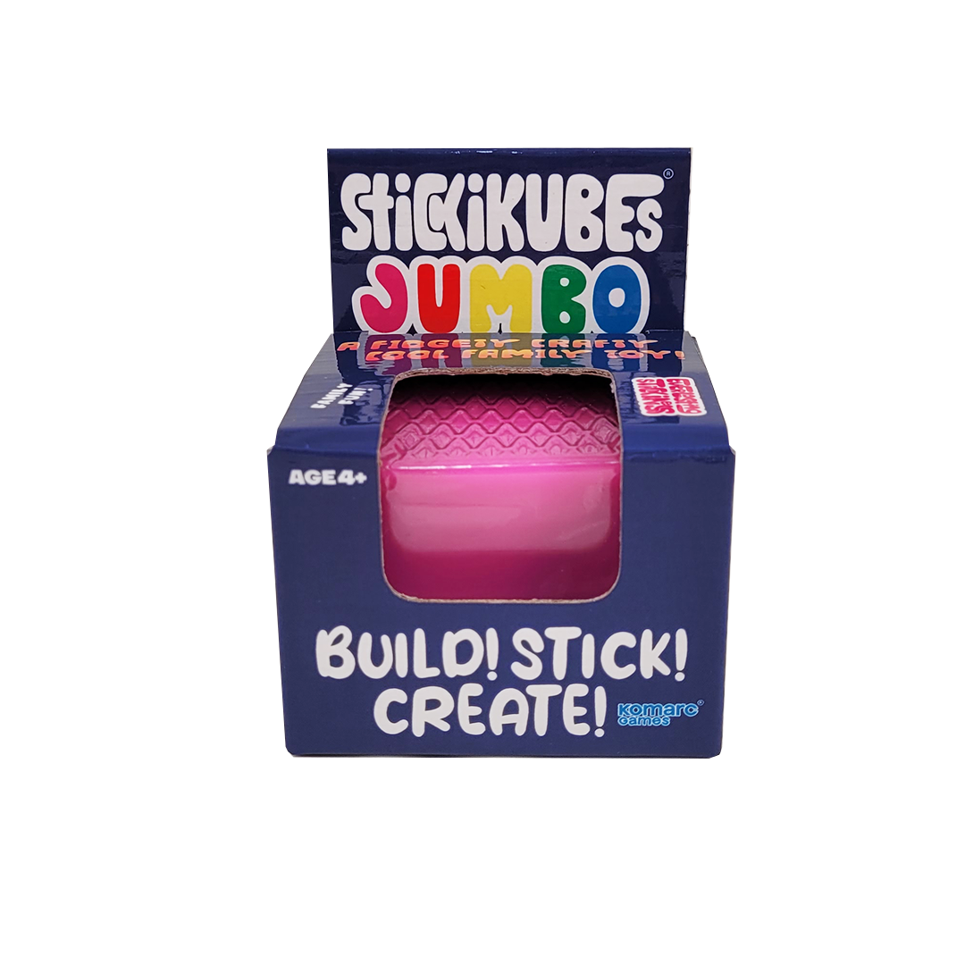 single pink jumbo stickikubes box