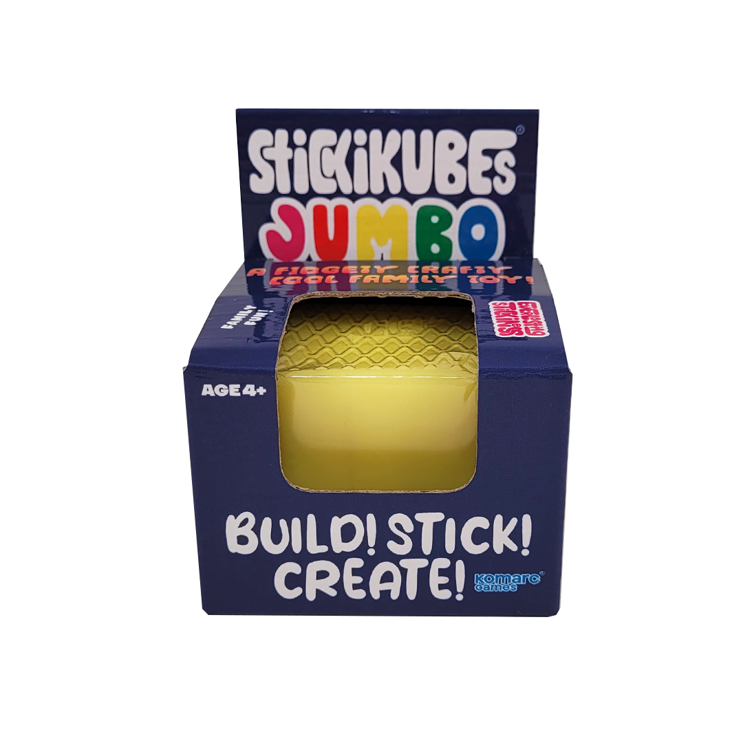 single yellow jumbo stickikubes box