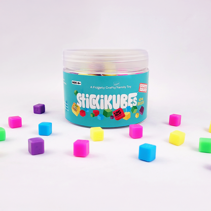 neon stickikubes bucket