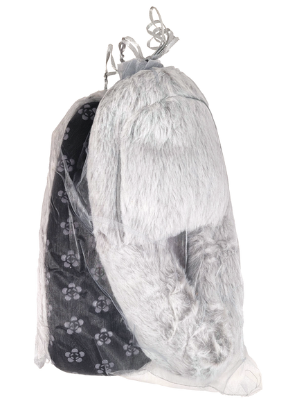 slippers in organza bag
