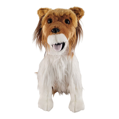 Front of Texas A&M mascot plush toy on a white background
