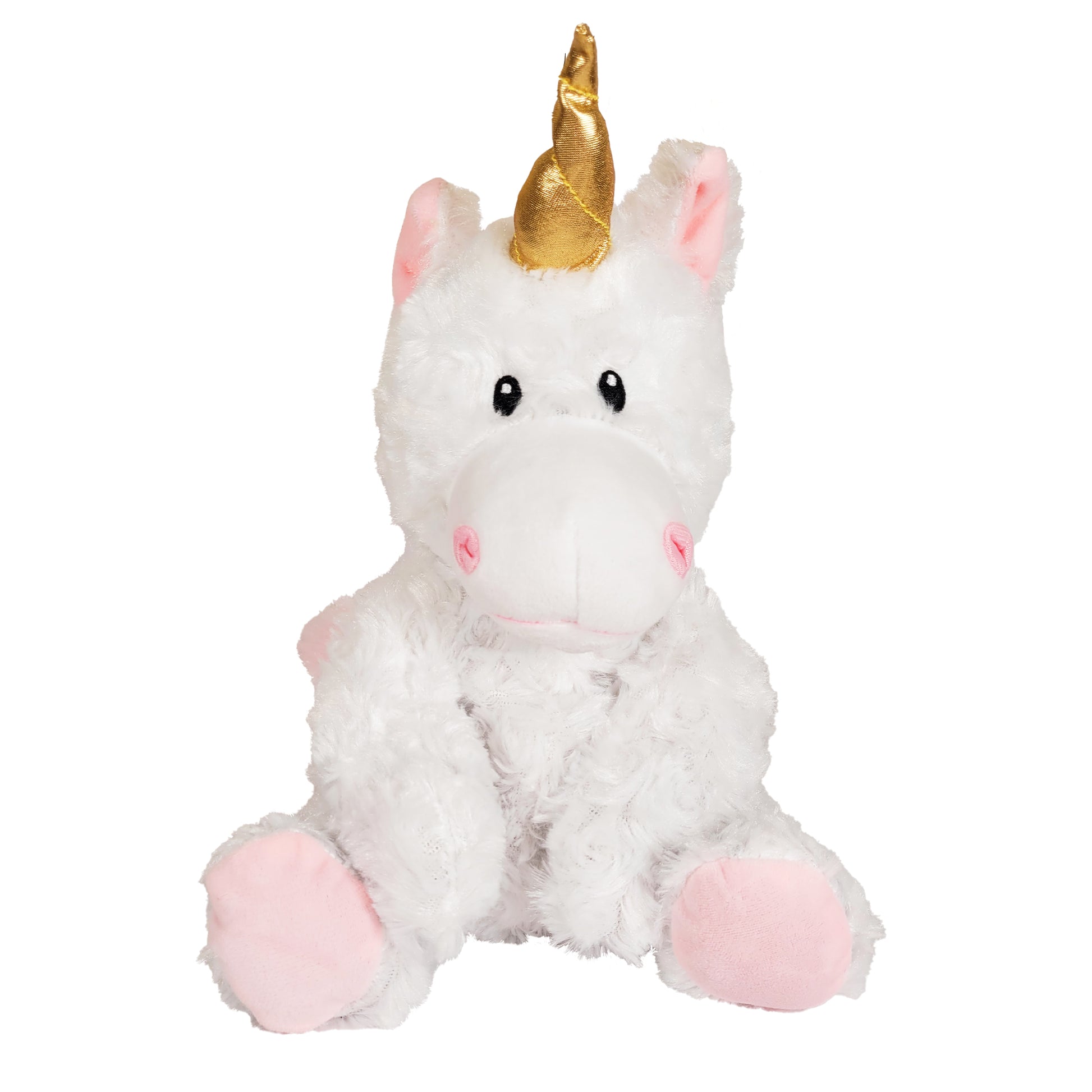 white unicorn plush front