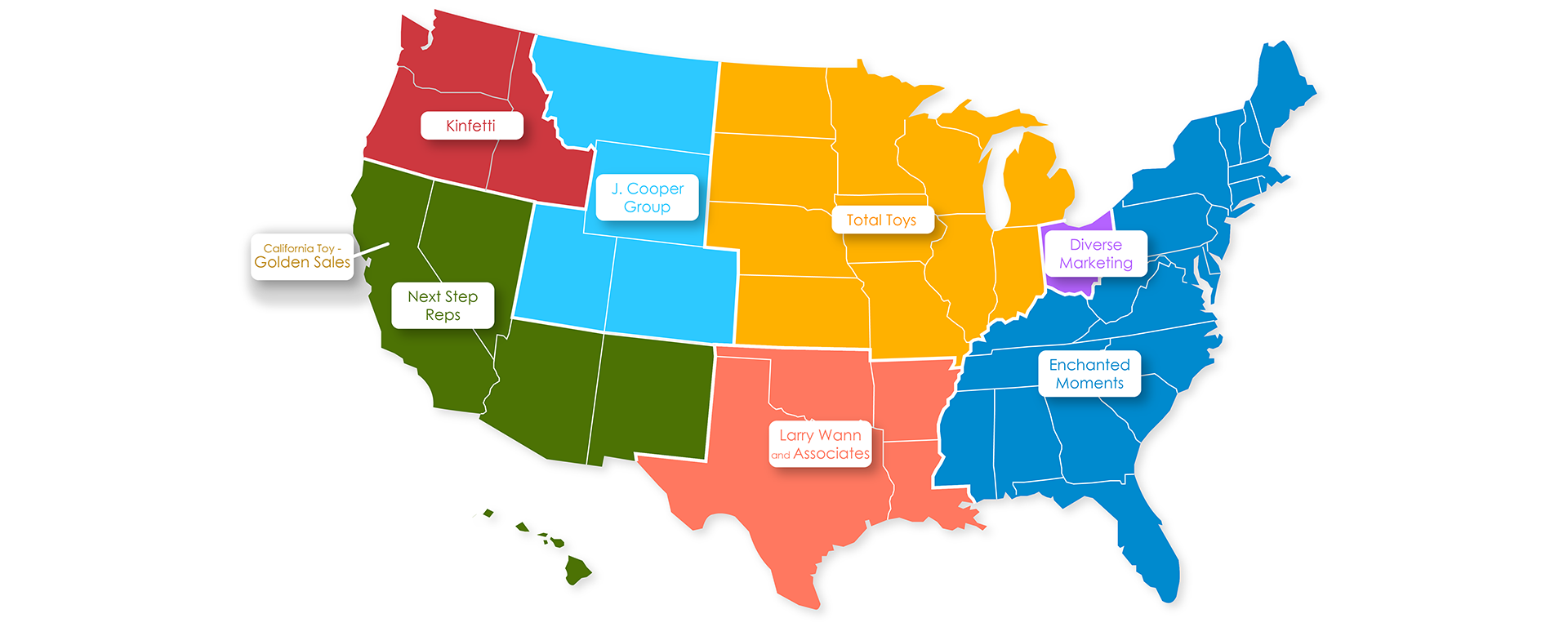 United States sales rep map 