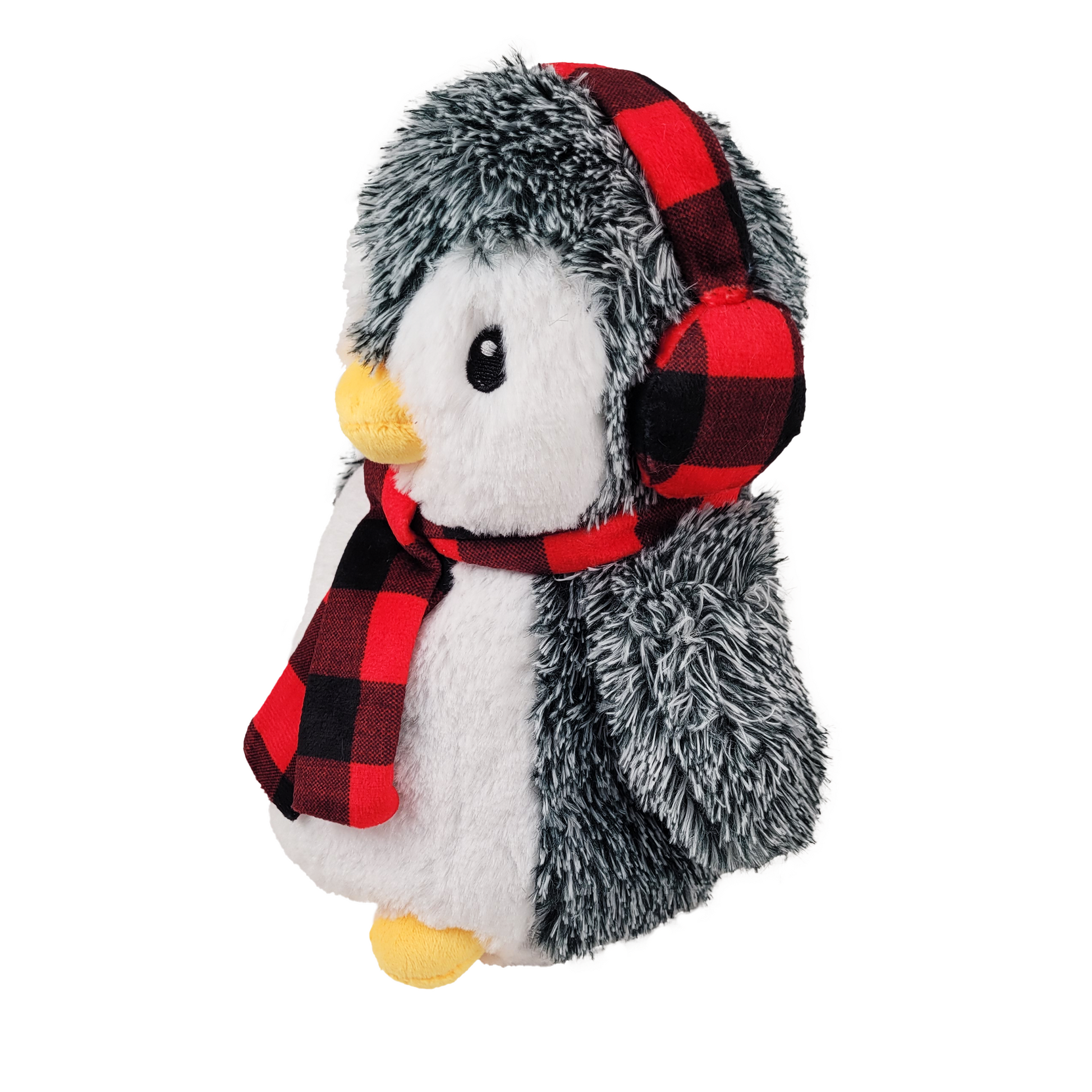 winter penguin plush 1/4 view